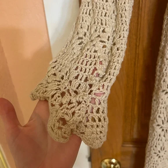 Tularosa Cream Crochet Swim Coverup - Picture 7 of 7